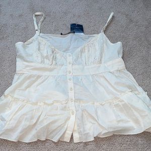 flowy buttoned brandy tank